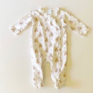 Feather Baby 3-6M Ruffle Kimono Footie